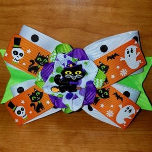 2/$20 Halloween Kitty Hairbow